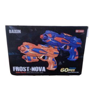 Frost Nova Hand Pulled Soft Projectile Gun w/ 60pc bullets by Baixin Set of 2